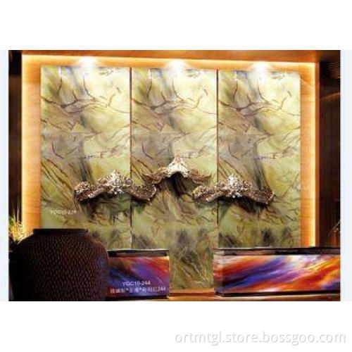 Abstract Art Laminated Decorative Glass Panels For Hotel Re